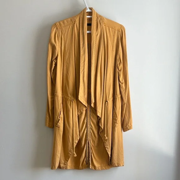 Mustard Yellow Draped Jacket - Picture 4 of 4